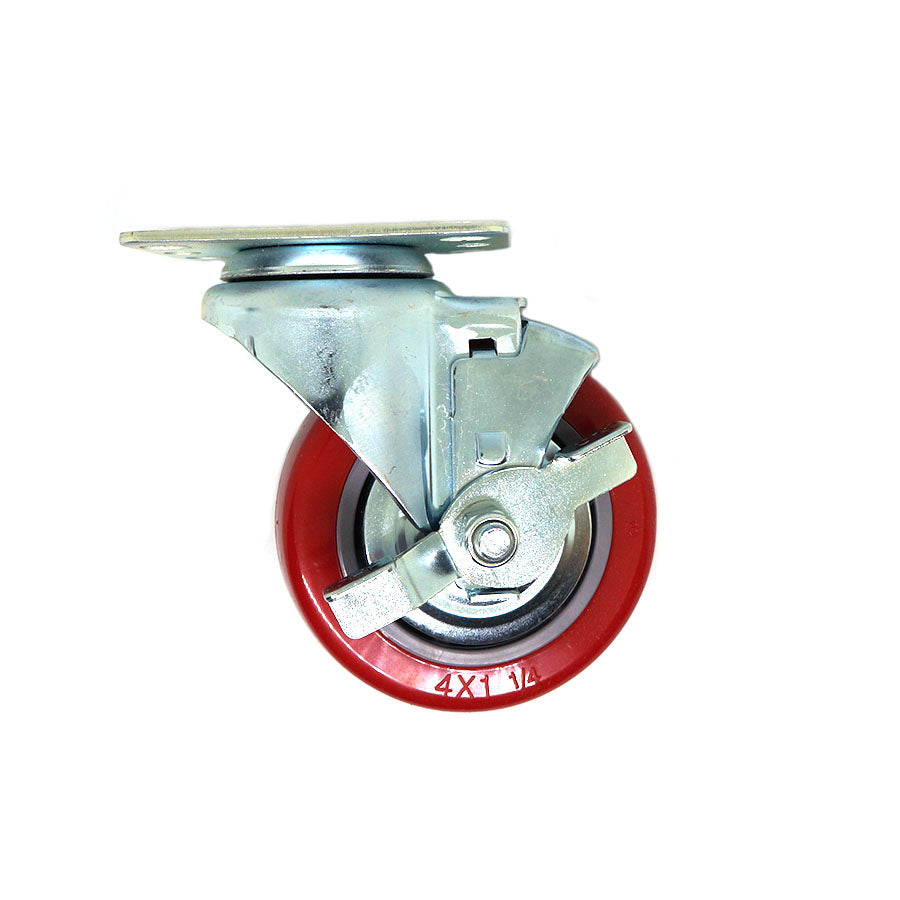 PT-100B | 4" Plate Caster w/ Brake